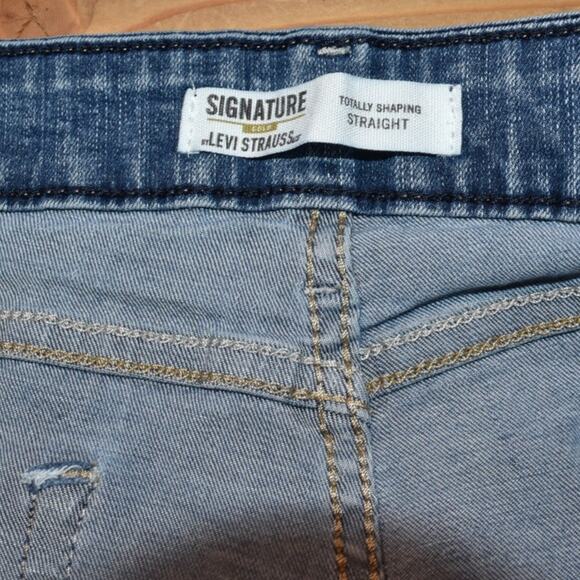 Lot of 2 Levi's Signature Series Women's 18S (34x28) Shaping Straight Leg Jeans - Picture 6 of 9